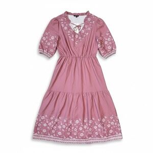 BloomChic Pink Faux Embroidered Midi Dress NWT Size 18/20